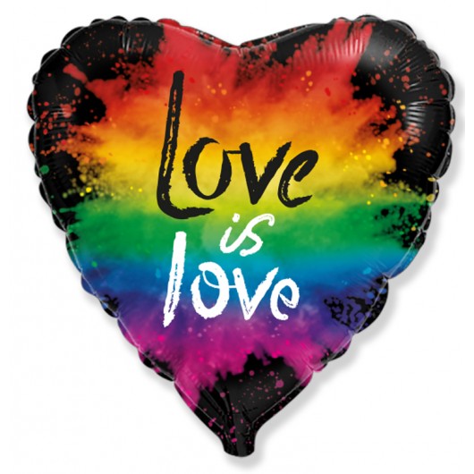 Купить Шар Сердце, Любовь яркие краски - магазин воздушных шариков