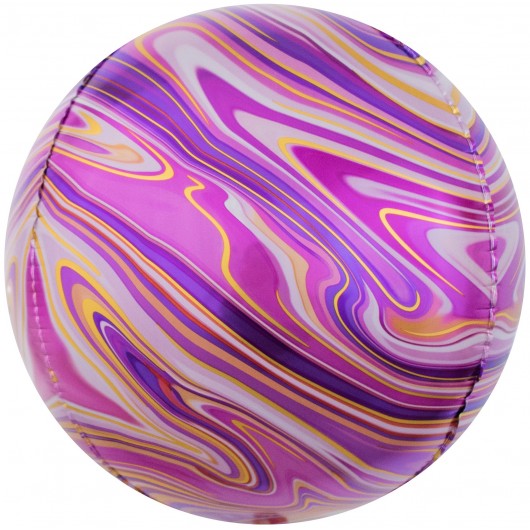Купить Шар 3D Сфера, Мраморная иллюзия Агат - магазин воздушных шариков