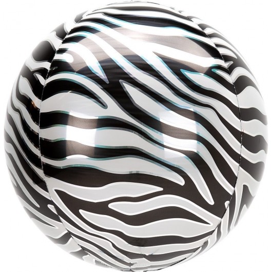 Купить Шар 3D Сфера, Анималистика Зебра - магазин воздушных шариков