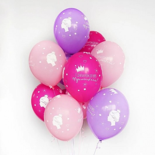 Купить Фонтан из шаров с др принцесса - магазин воздушных шариков