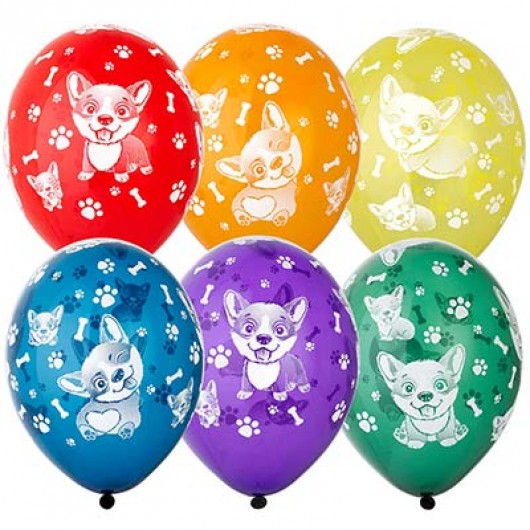 Купить Воздушные шары прозрачные корги - магазин воздушных шариков