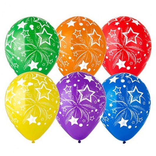 Купить Воздушные шарики звезды салют - магазин воздушных шариков