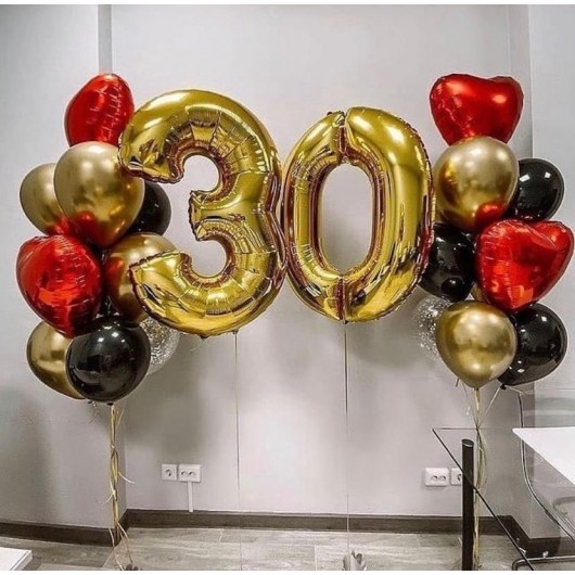 Купить Набор шаров на юбилей 30 лет - магазин воздушных шариков