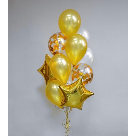 Купить Фонтан из воздушных шаров золото - магазин воздушных шариков