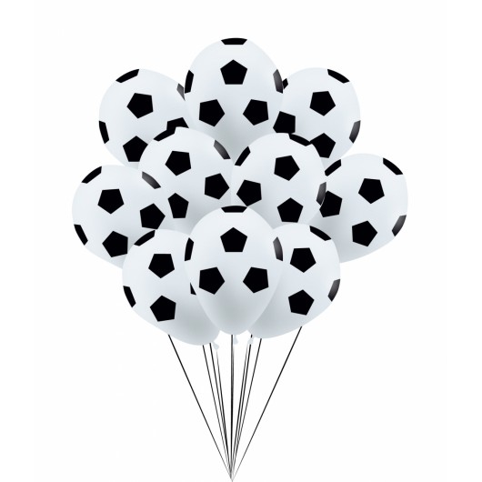 Купить Облако шаров футбольный мяч белый - магазин воздушных шариков
