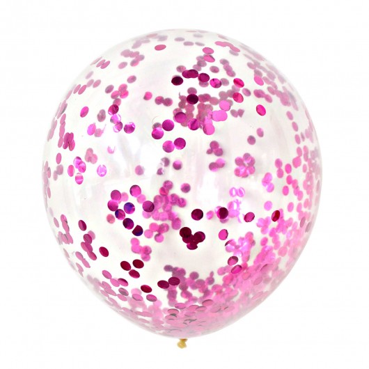 Купить Шар с конфетти (розовые) - магазин воздушных шариков