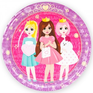 Тарелки Куклы-принцессы 6 шт. 18 см