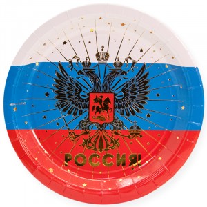 Тарелки Россия герб 6 шт. 23 см